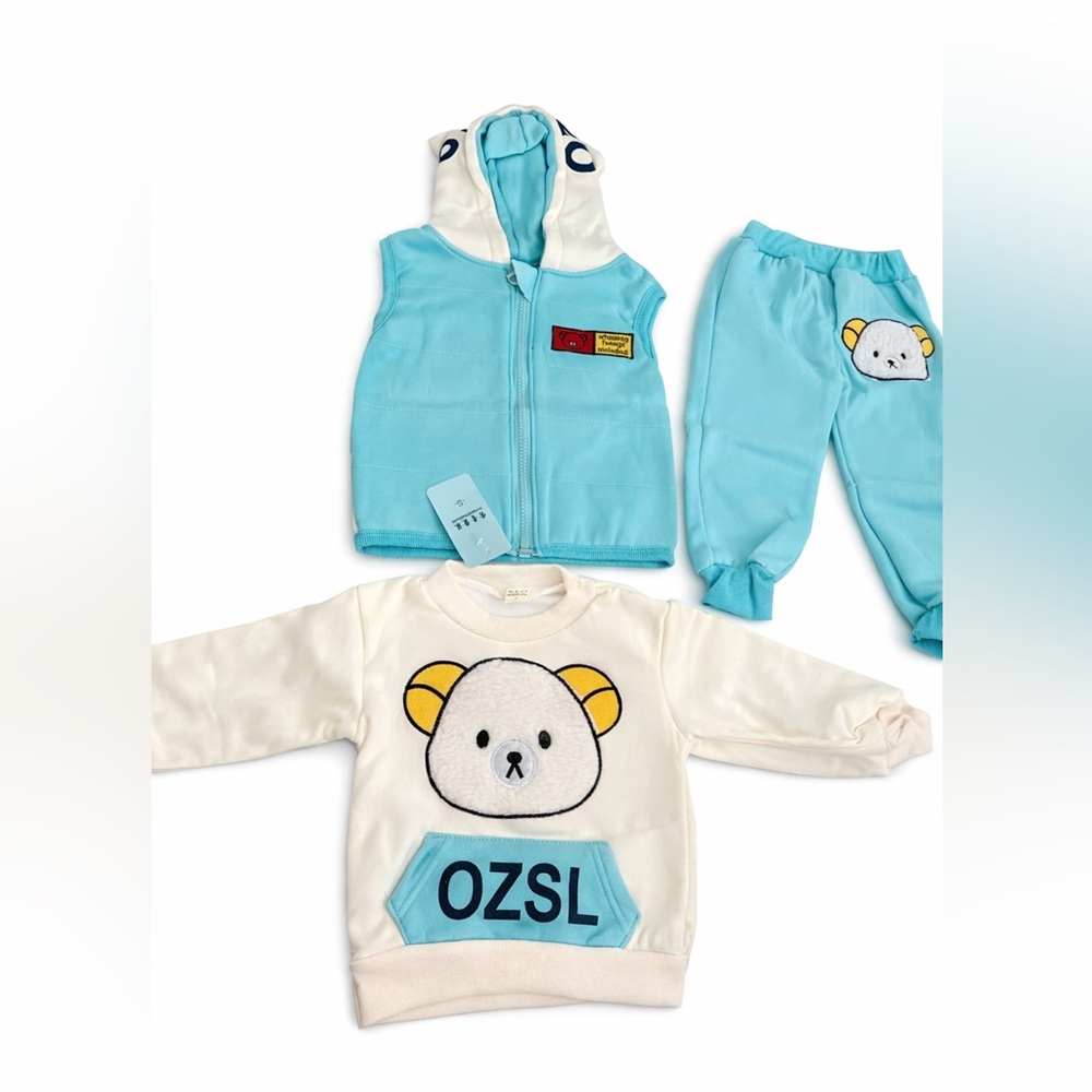 Cute Bear Themed Baby Outfit Set